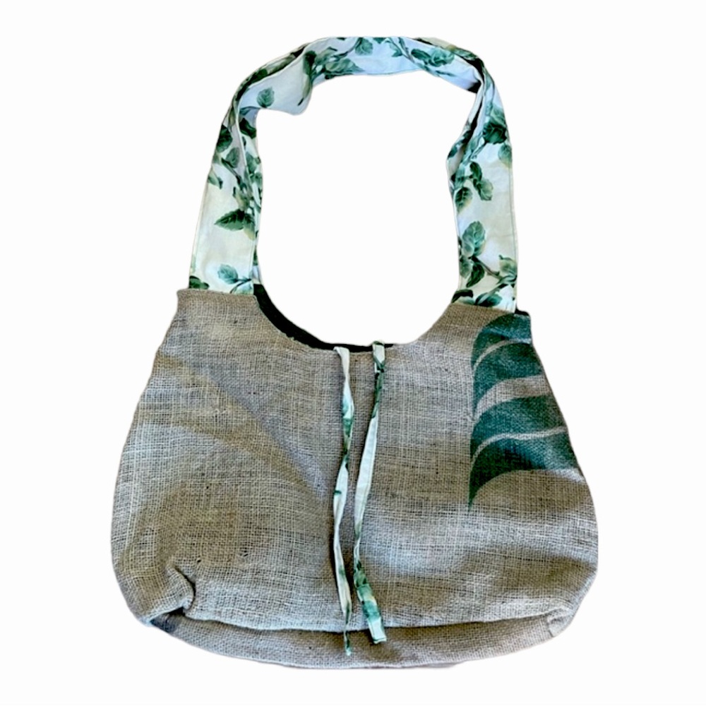 Upcycled Unique Handmade One of a Kind Satchel Tote Bag /Carryall Made in Haiti